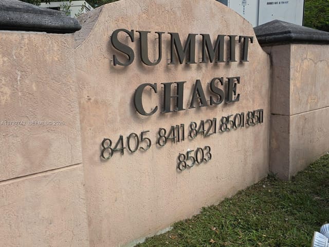 8411 NW 8th Street 302, sold in Summit Chase Condo, Miami, FL