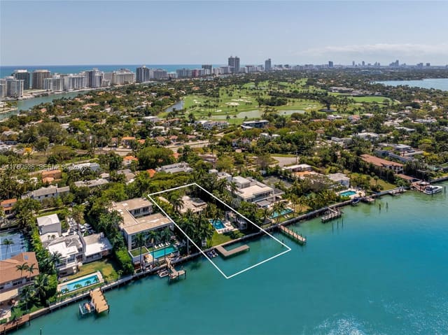 6380 N Bay Road, sold in La Gorce Golf Sub, Miami Beach, FL