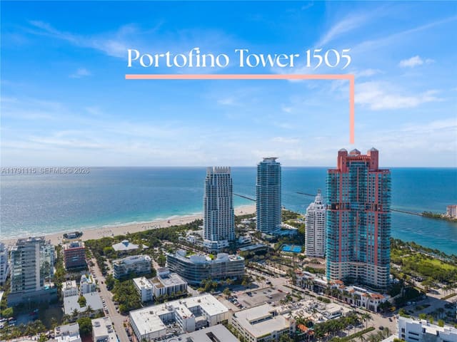 300 S Pointe Drive 1505, sold in Portofino Tower Condo, Miami Beach, FL