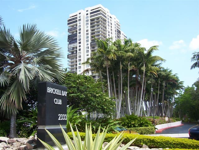 2333 Brickell Avenue 615, sold in Brickell Bay Club Condo, Miami, FL
