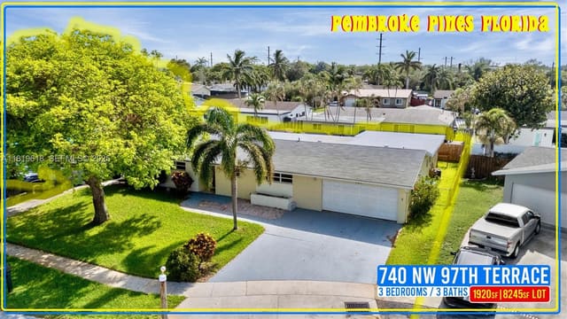 740 NW 97th Terrace, sold in Pasadena Lakes South, Pembroke Pines, FL