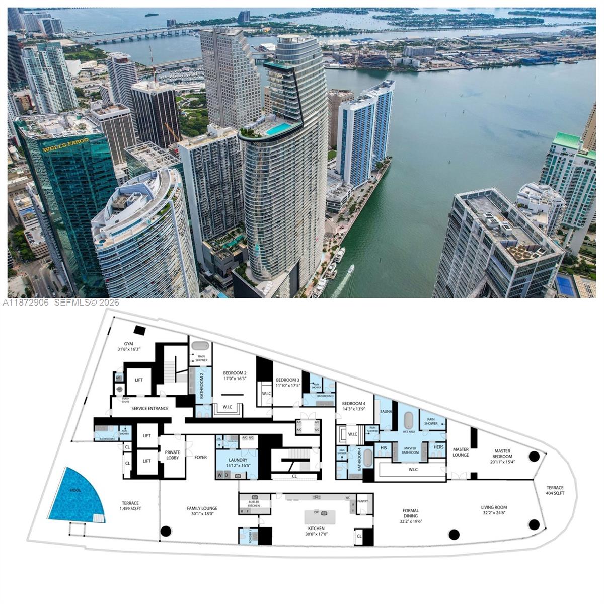 300 Biscayne Blvd Way PH6001, Miami, FL 33131, Miami