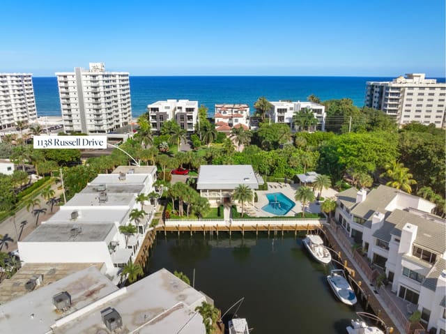 1138 Russell Drive, sold in Delray By The Sea, Highland Beach, FL