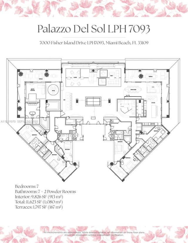 7093 Fisher Island Drive 7093, sold in Palazzo Del Sol/Della Lun, Miami Beach, FL