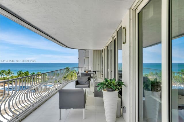 10155 Collins Avenue 606, sold in Bal Harbour 101 Condo, Bal Harbour, FL