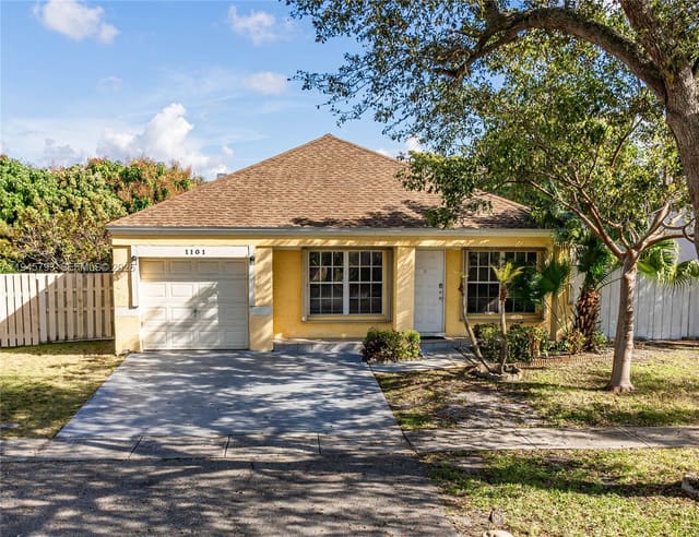 1101 SW 86th Avenue, sold in Cinnamon Place 1, Pembroke Pines, FL