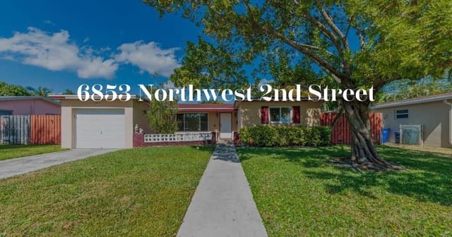 6853 NW 2nd Street, sold in Oriole Margate Sec Two, Margate, FL