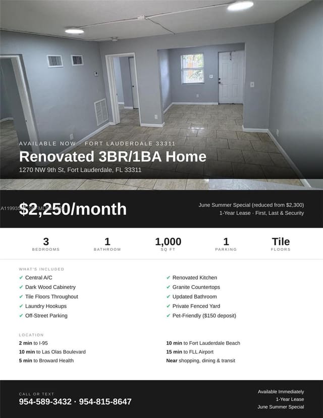 1270 NW 9th Street 12, Fort Lauderdale, FL 33311