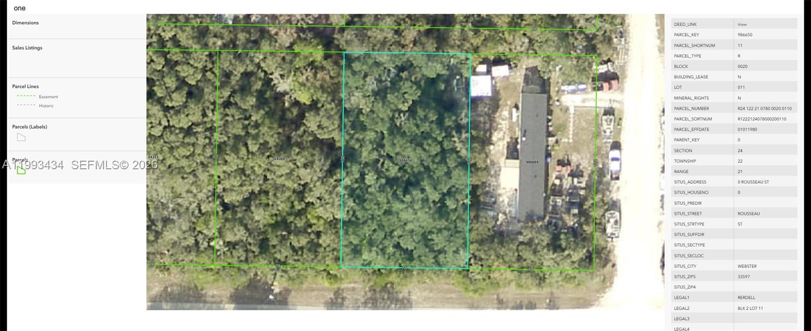 0 Rousseau Street, FL 33597, Webster