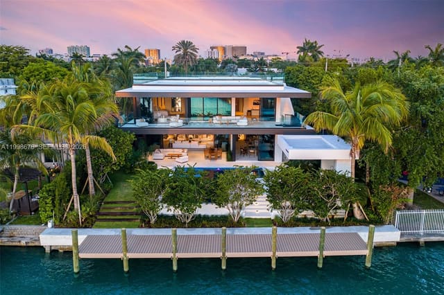 9640 W Broadview Drive, sold in Bay Harbor Island, Bay Harbor Islands, FL