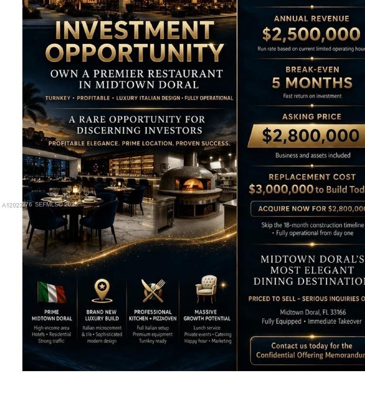Doral Italian Restaurant, Doral, FL 33178, Doral