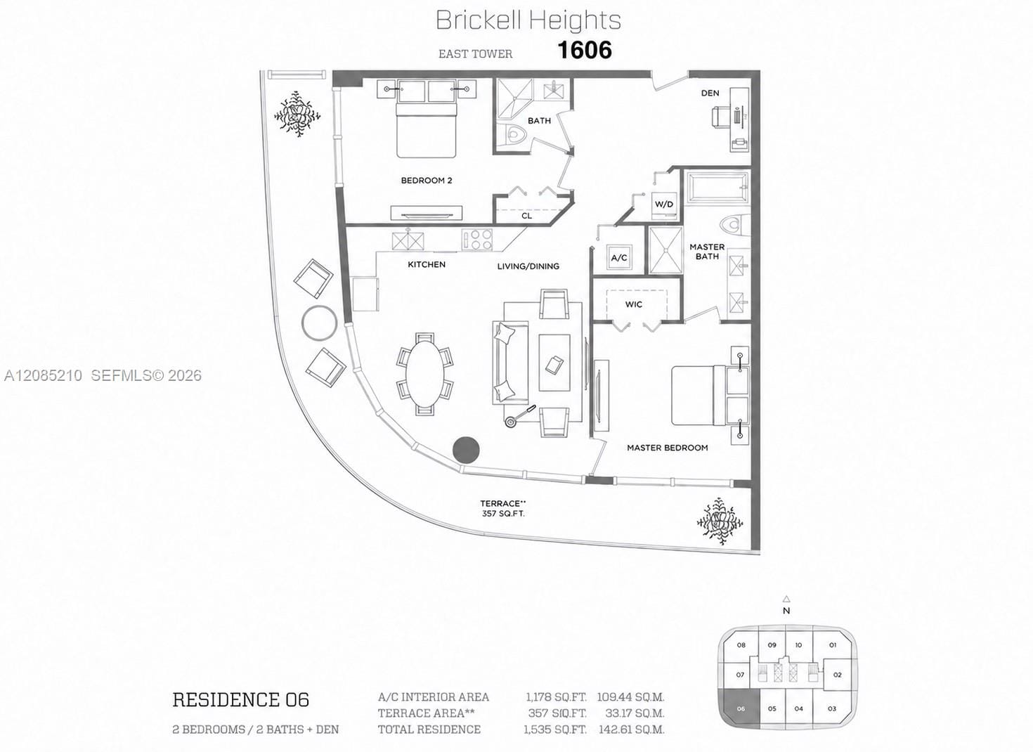 45 SW 9th Street 1606 — photo 8